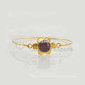 Wholesale Supplier of Gold Plated Sterling Silver Chalcedony Gemstone Bangles